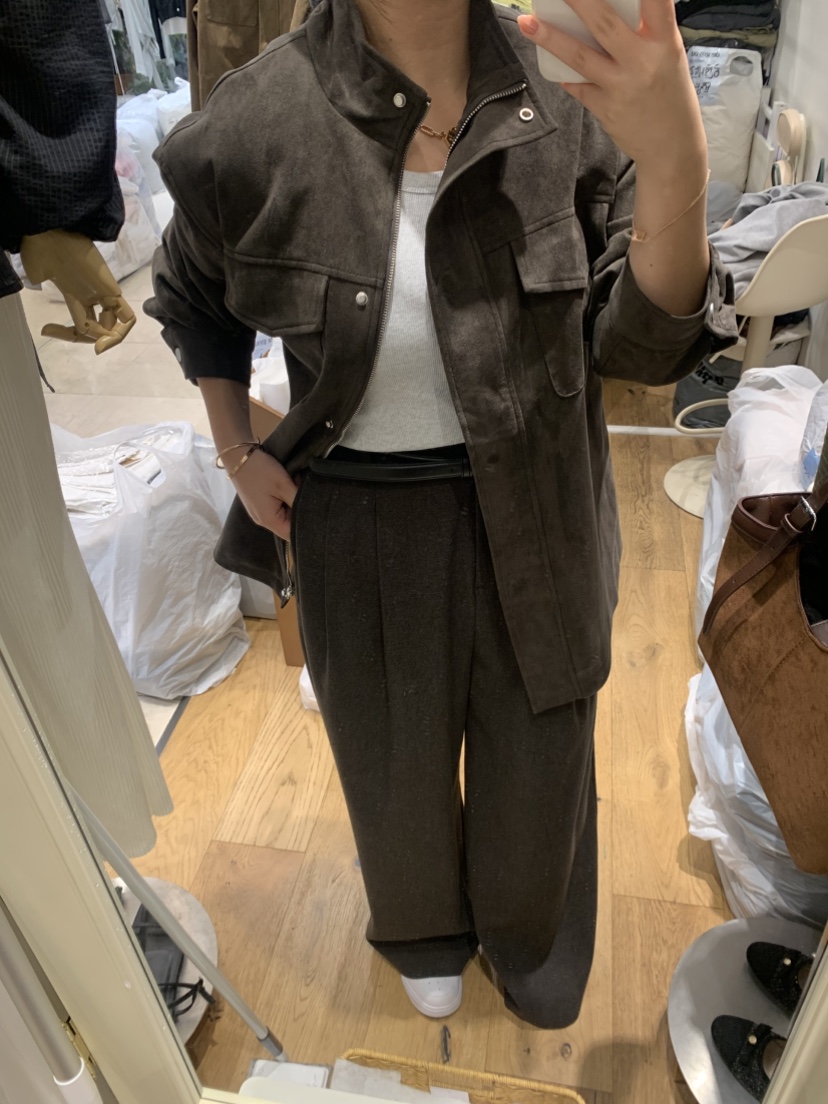 DE GO YOU東大門㊣代購女裝新品真品人氣職業25秋冬夾克絨面革DE GO YOU夾克