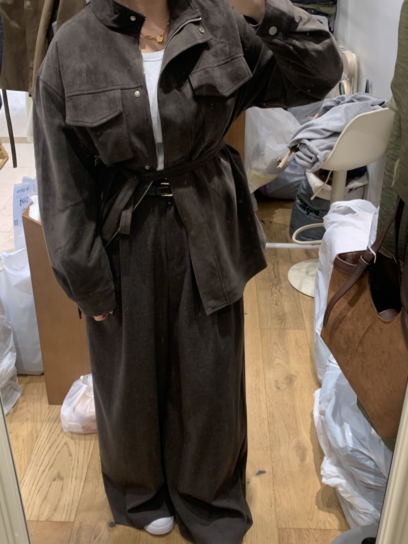 DE GO YOU東大門㊣代購女裝新品真品人氣職業25秋冬夾克絨面革DE GO YOU夾克
