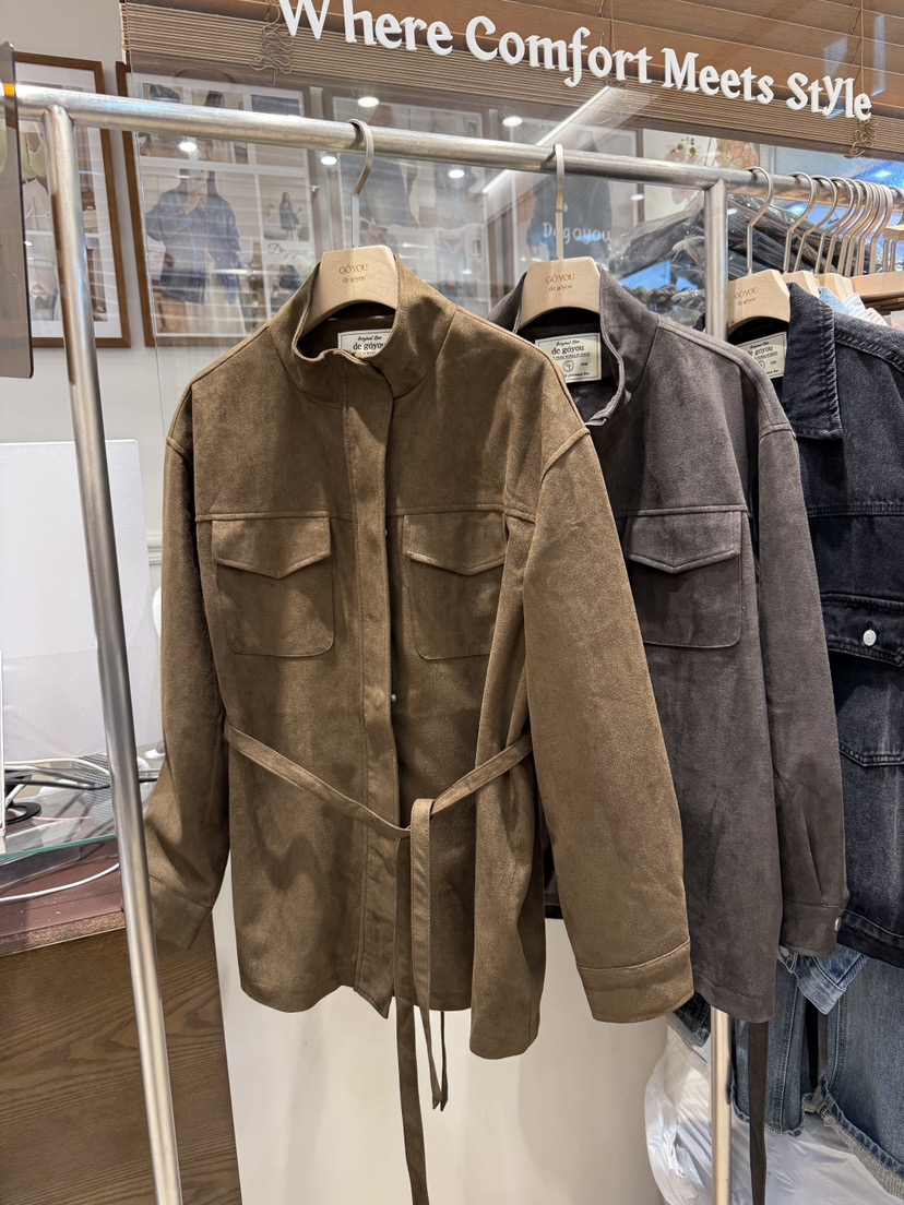 DE GO YOU東大門㊣代購女裝新品真品人氣職業25秋冬夾克絨面革DE GO YOU夾克