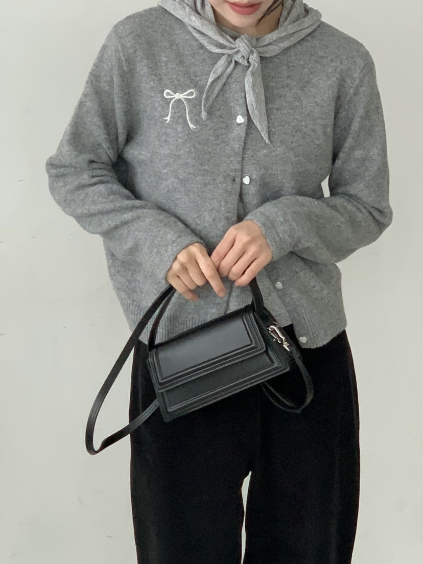 BEFORE SUNRISE東大門㊣實拍女士新品25秋冬毛衣蝴蝶結開衫BEFORE SUNRISE毛衣