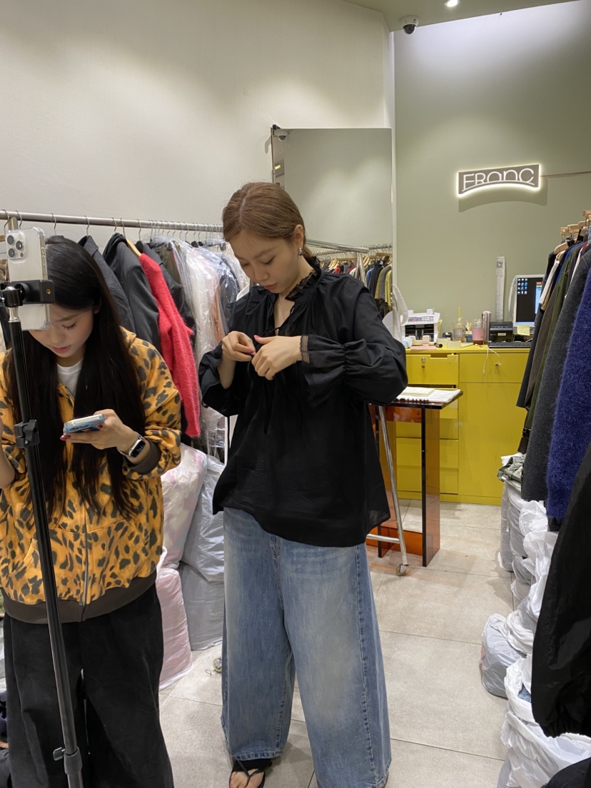 FRANC—L東大門㊣直郵女士新款休閑時尚真品職業襯衫蕾絲衫FRANC襯衫/蕾絲衫