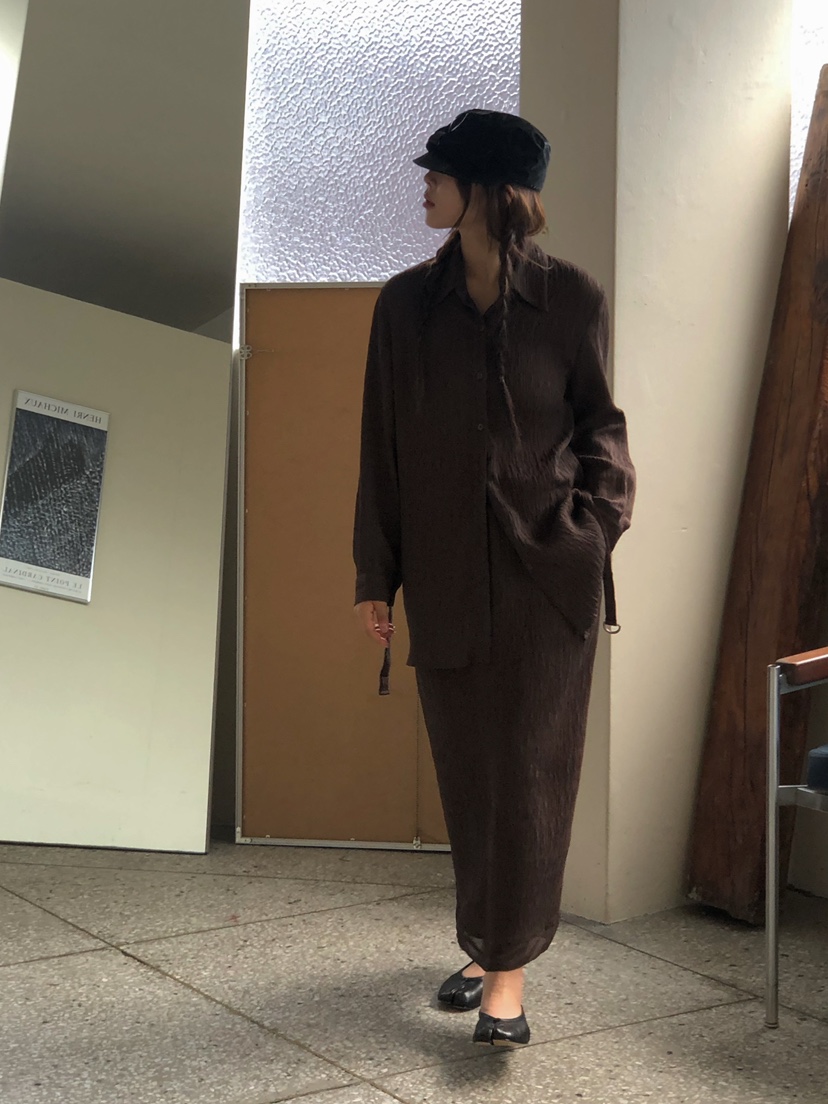 ONDO-P東大門㊣直郵女裝新款休閑人氣熱賣襯衫蕾絲衫含腰帶ONDO-P襯衫/蕾絲衫