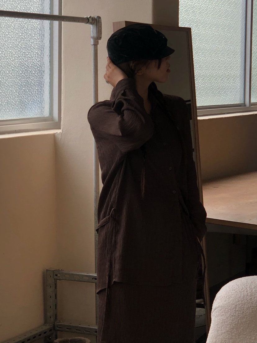 ONDO-P東大門㊣直郵女裝新款休閑人氣熱賣襯衫蕾絲衫含腰帶ONDO-P襯衫/蕾絲衫