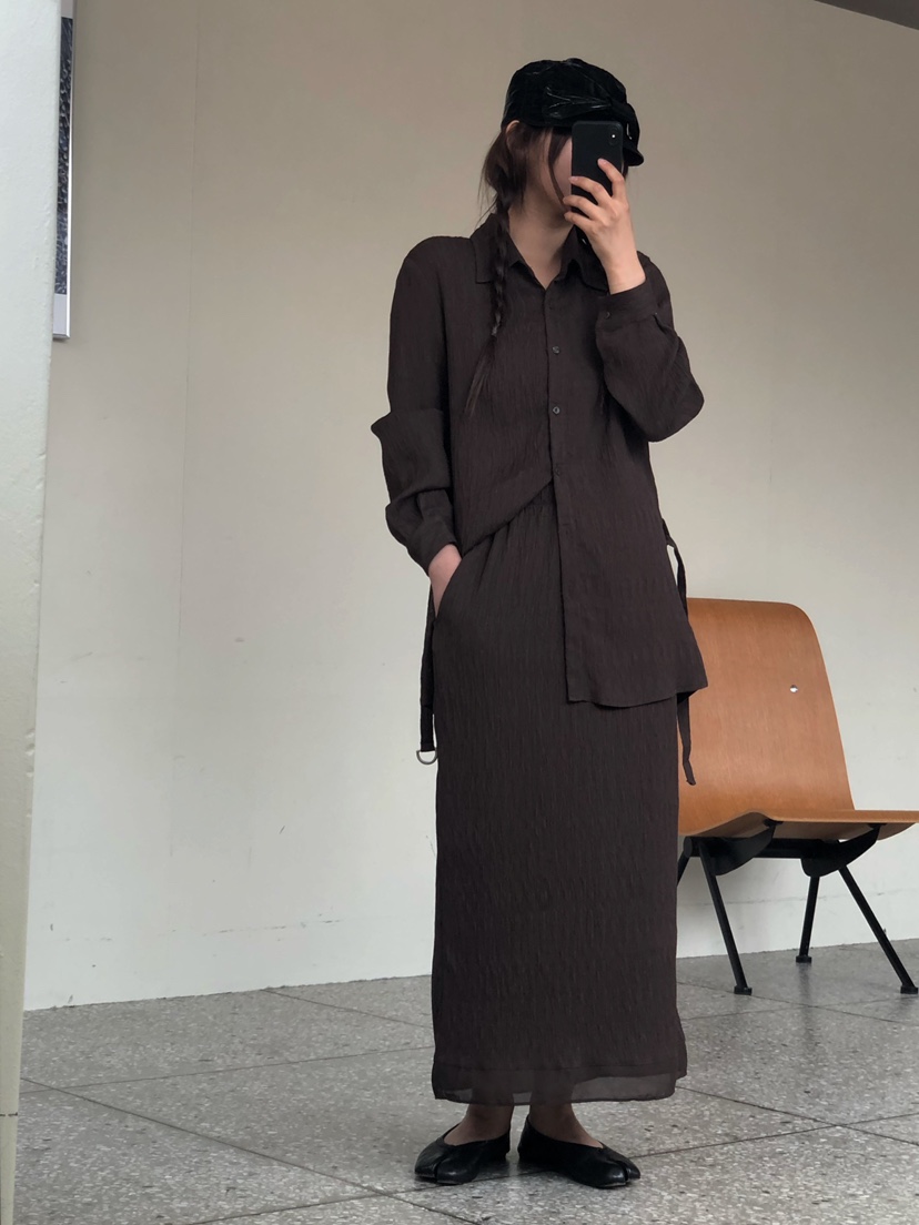 ONDO-P東大門㊣直郵女裝新款休閑人氣熱賣襯衫蕾絲衫含腰帶ONDO-P襯衫/蕾絲衫