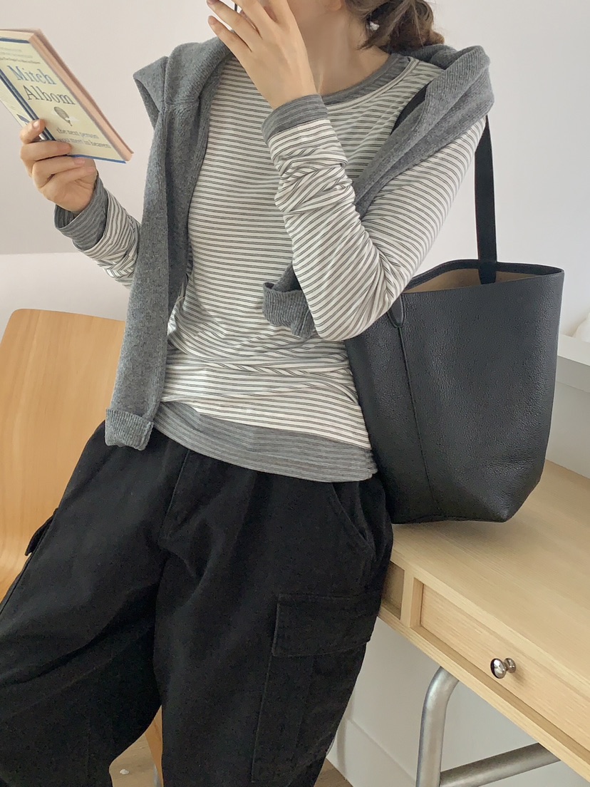 FORMSTUDIO東大門㊣直郵女士新品25秋冬熱賣時尚長袖T恤圓領FORMSTUDIO長袖T恤