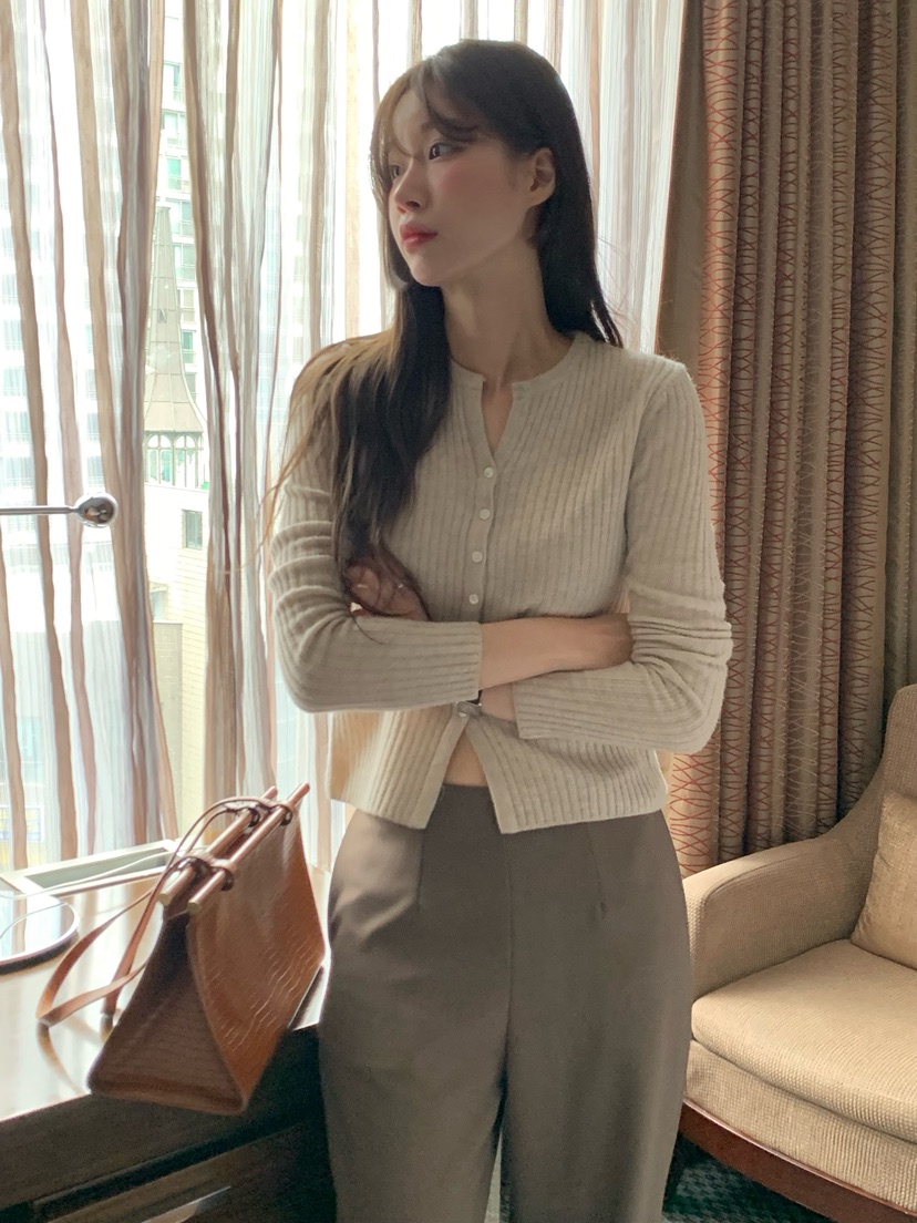 LEGACY東大門㊣實拍女士新款職業25秋冬時尚針織衫開衫紐扣LEGACY針織衫