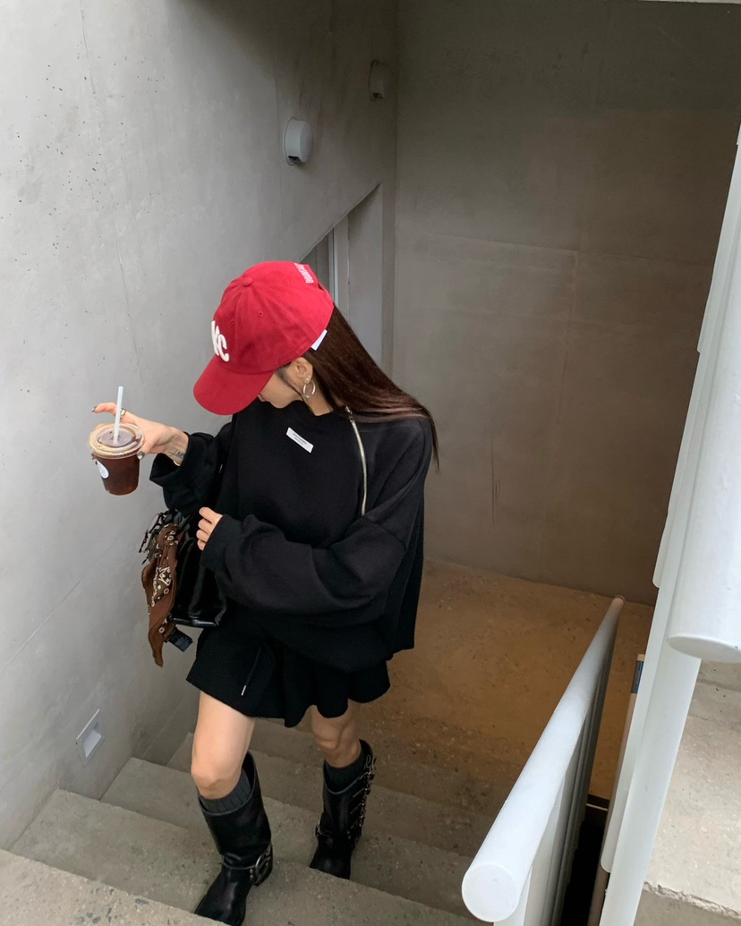 REVE CITE-L東大門㊣實拍女士新品人氣推薦25秋冬衛衣拉鏈REVE CITE衛衣