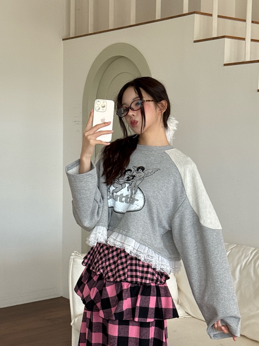 MAISONDEGLORY韓國直郵㊣女士新款真品25秋冬熱賣時尚職業衛衣MAISON DE GLORY衛衣