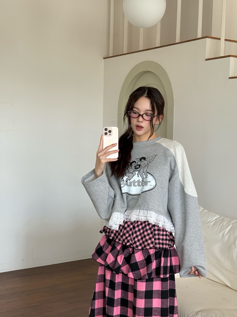 MAISONDEGLORY韓國直郵㊣女士新款真品25秋冬熱賣時尚職業衛衣MAISON DE GLORY衛衣