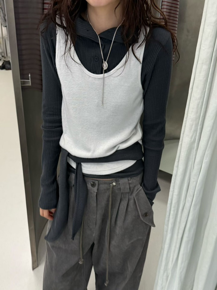 MINIMUZE東大門㊣實拍女裝新款時尚人氣休閑真品熱賣吊帶背心MINIMUZE吊帶/背心
