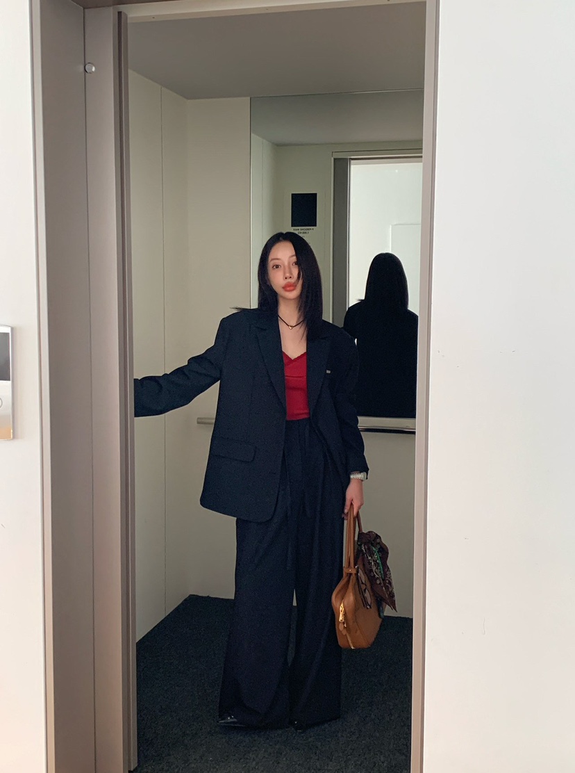 REVE CITE-L東大門㊣實拍女裝新品25秋冬人氣推薦真品休閑褲REVE CITE休閑褲