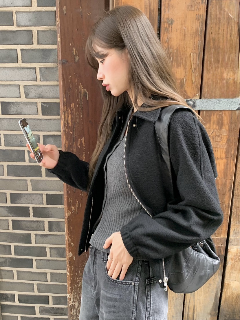 LEGACY韓國代購㊣女裝新款25秋冬職業推薦休閑人氣夾克粗花呢LEGACY夾克