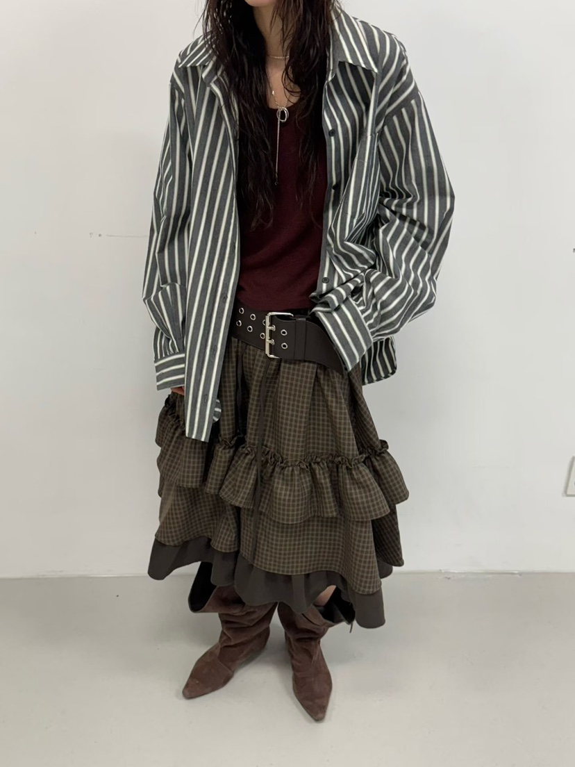 MINIMUZE韓國代購㊣女裝新品真品休閑職業熱賣25秋冬襯衫蕾絲衫MINIMUZE襯衫/蕾絲衫