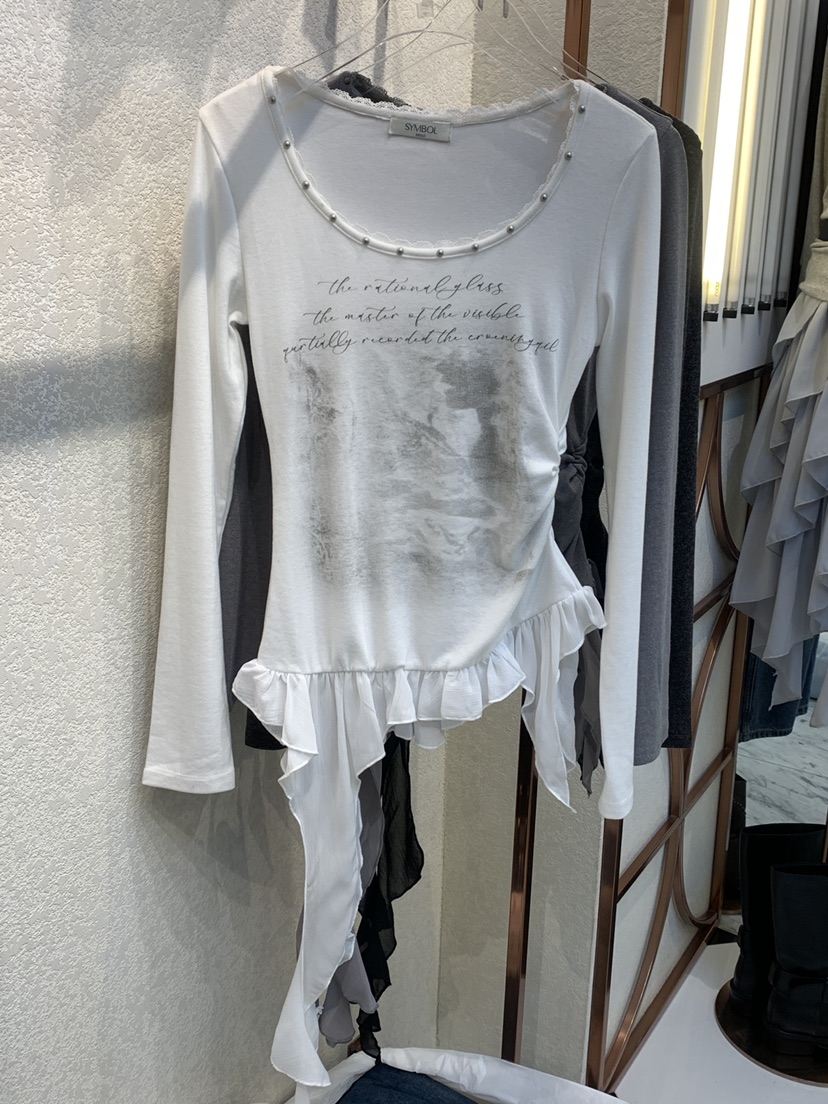 SYMBOL東大門㊣實拍女裝新品真品時尚熱賣休閑職業人氣長袖T恤SYMBOL長袖T恤圖色1