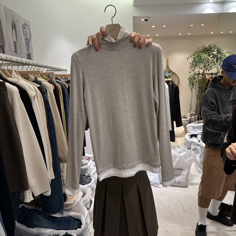 GRACIA韓國代購㊣女裝新品25秋冬推薦職業熱賣人氣時尚長袖T恤GRACIA長袖T恤圖色2