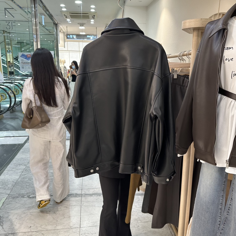 MAGNOLIA36-L東大門㊣代購女裝新款熱賣推薦真品夾克軟皮革MAGNOLIA36-L夾克