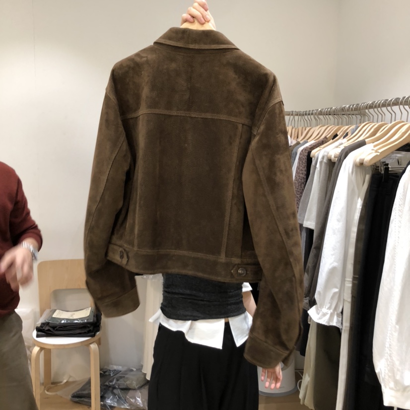 FOREST東大門㊣代購女士新品25秋冬真品時尚職業夾克絨面革FOREST夾克