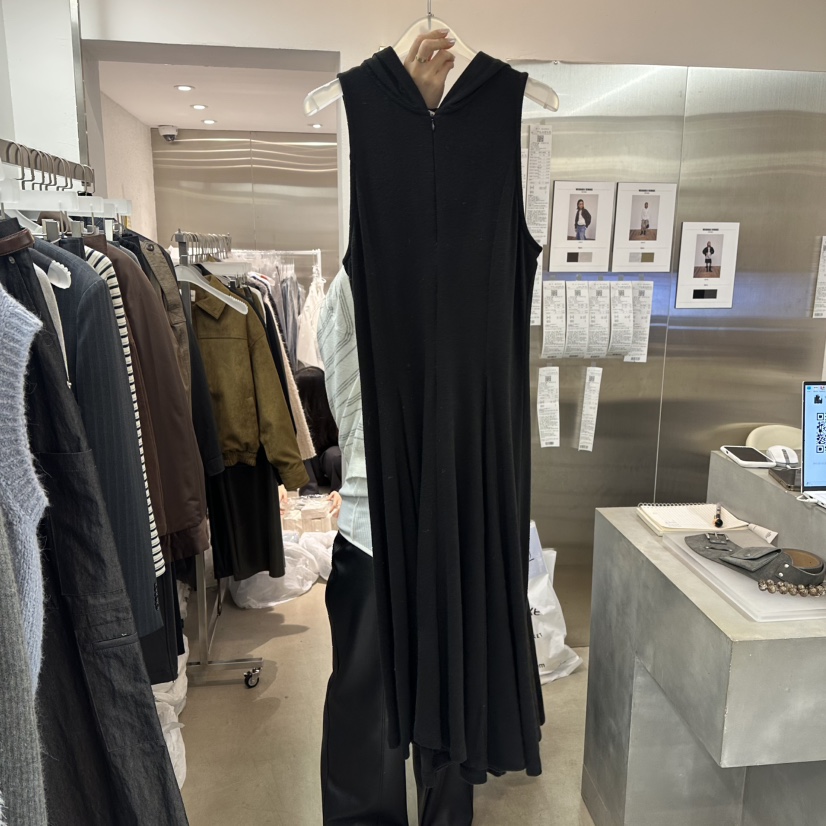 WEARABLE-L東大門㊣直郵女士新品時尚25秋冬連衣裙連帽衫羊毛WEARABLE連衣裙