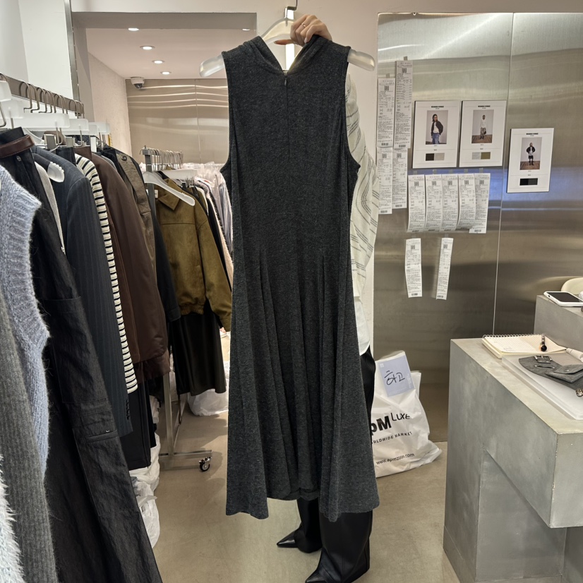 WEARABLE-L東大門㊣直郵女士新品時尚25秋冬連衣裙連帽衫羊毛WEARABLE連衣裙圖色2