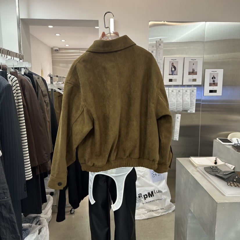 WEARABLE-L東大門㊣實拍女士新款真品休閑時尚人氣夾克絨面革WEARABLE夾克