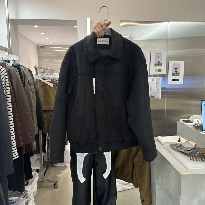 WEARABLE-L東大門㊣實拍女士新款真品休閑時尚人氣夾克絨面革WEARABLE夾克圖色2
