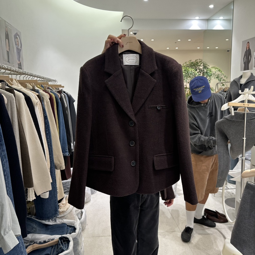 GRACIA東大門㊣實拍女裝新品職業25秋冬休閑人氣時尚推薦夾克GRACIA夾克圖色1
