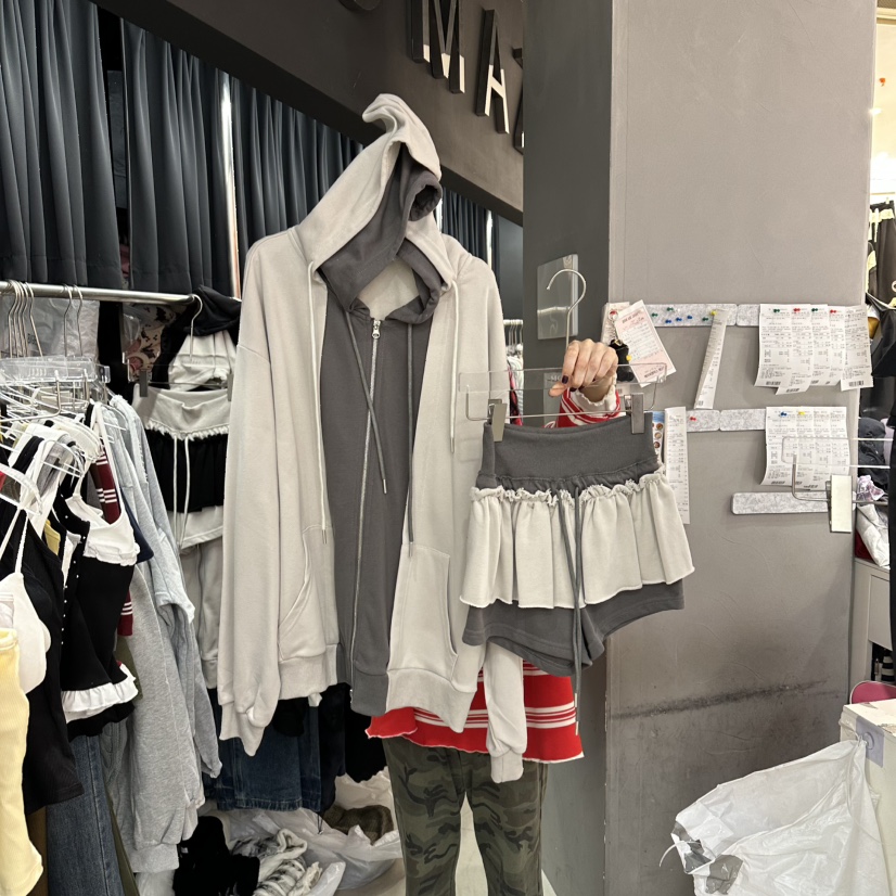 MOMAZU韓國代購㊣女裝新品熱賣休閑人氣套裝兩件套套裝兜帽MOMAZU套裝