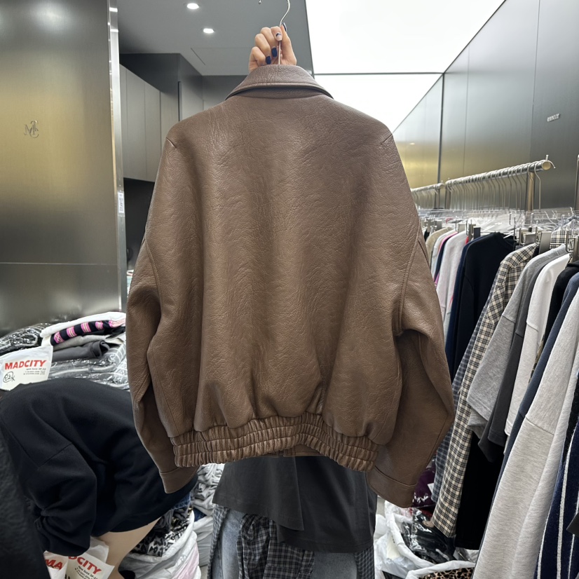 MADCITY東大門㊣直郵女裝新款職業時尚25秋冬人氣推薦夾克皮革MADCITY夾克