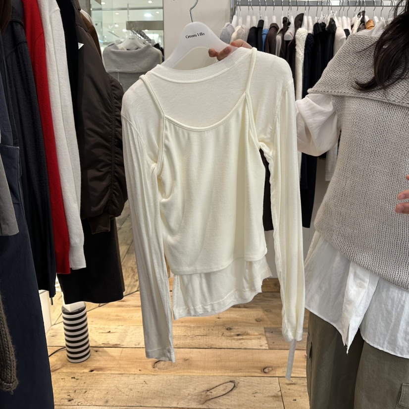 CREAM VILLA韓國直郵㊣女士新款推薦吊帶背心不含內搭CREAMVILLA吊帶/背心