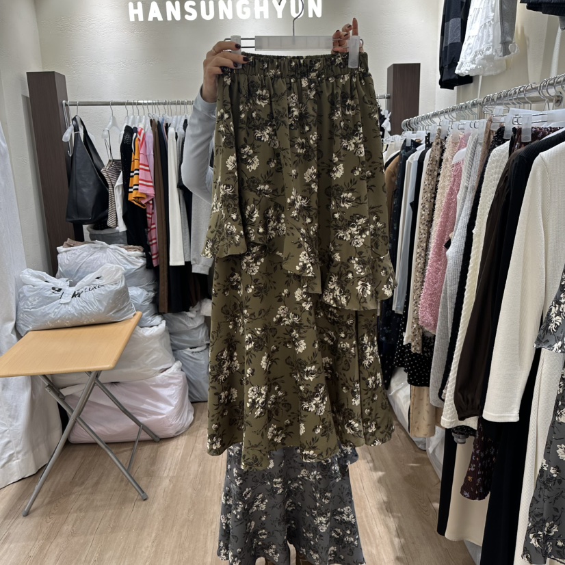 HANSUNGHYUN東大門㊣實拍女士新品職業真品推薦休閑時尚長裙HANSUNGHYUN長裙