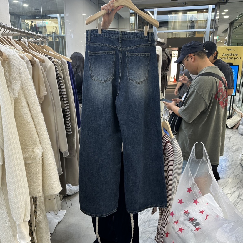 FOUNDATION韓國直郵㊣女士新款熱賣25秋冬職業人氣真品牛仔褲FOUNDATION牛仔褲