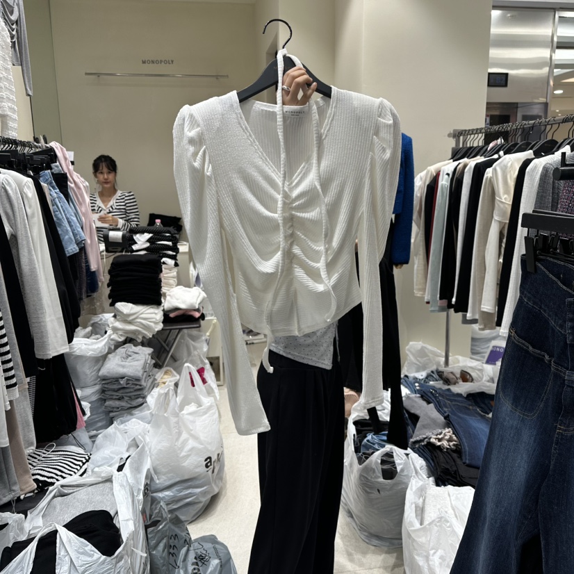 MONOPOLY東大門㊣代購女裝新品休閑職業人氣推薦真品長袖T恤MONO_POLY長袖T恤