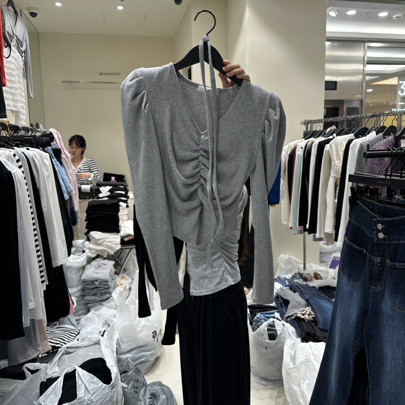 MONOPOLY東大門㊣代購女裝新品休閑職業人氣推薦真品長袖T恤MONO_POLY長袖T恤圖色3