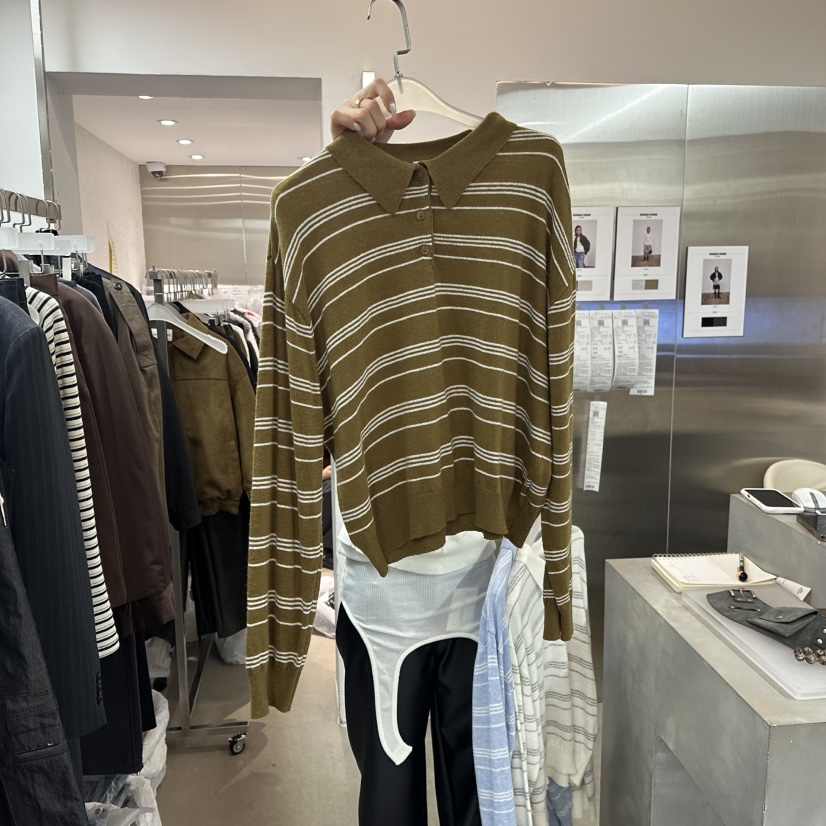 WEARABLE-L東大門㊣代購女士新款真品職業休閑時尚針織衫手工WEARABLE針織衫圖色3