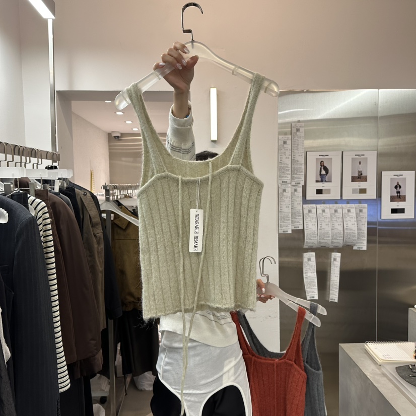 WEARABLE-L韓國代購㊣女裝新品休閑25秋冬推薦真品吊帶背心WEARABLE吊帶/背心