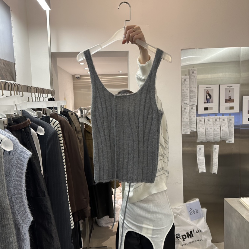 WEARABLE-L韓國代購㊣女裝新品休閑25秋冬推薦真品吊帶背心WEARABLE吊帶/背心圖色2