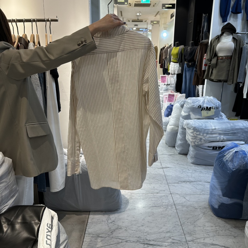 HABLE東大門㊣實拍女士新品人氣休閑25秋冬時尚推薦襯衫蕾絲衫HABLE襯衫/蕾絲衫