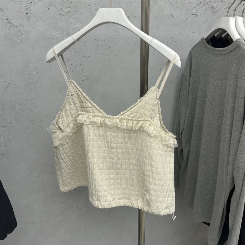 6PENCE-P東大門㊣代購女裝新品真品熱賣職業休閑吊帶背心絎縫SIXTEEN-6PENCE吊帶/背心