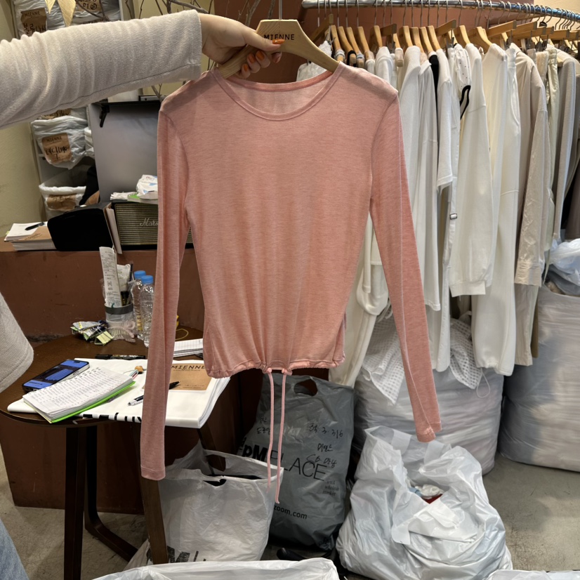 MIENNE東大門㊣直郵女裝新品真品推薦職業25秋冬人氣長袖T恤MIENNE長袖T恤圖色2