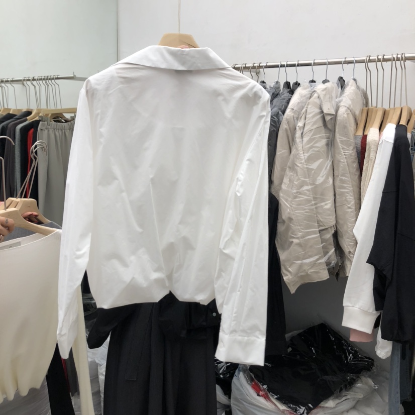 MOI-A韓國代購㊣女裝新款推薦25秋冬熱賣職業休閑襯衫蕾絲衫MOI-A襯衫/蕾絲衫