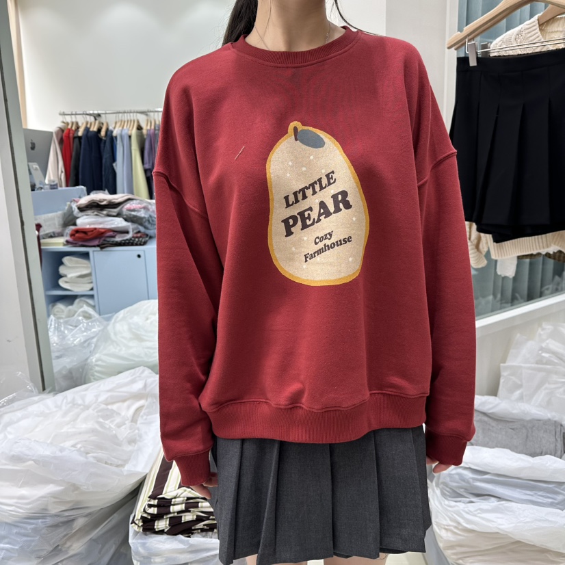 OURMOMENT東大門㊣代購女裝新品熱賣25秋冬職業推薦時尚衛衣OURMOMENT衛衣圖色2