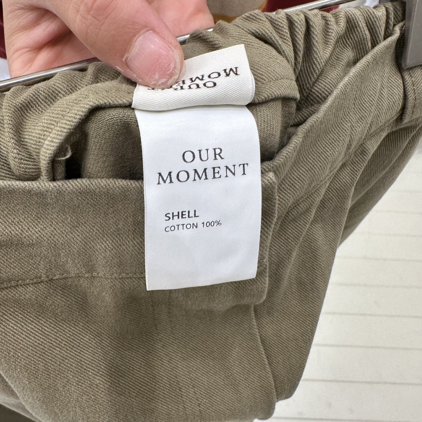 OURMOMENT韓國代購㊣女裝新品熱賣真品人氣休閑休閑褲斜紋布OURMOMENT休閑褲