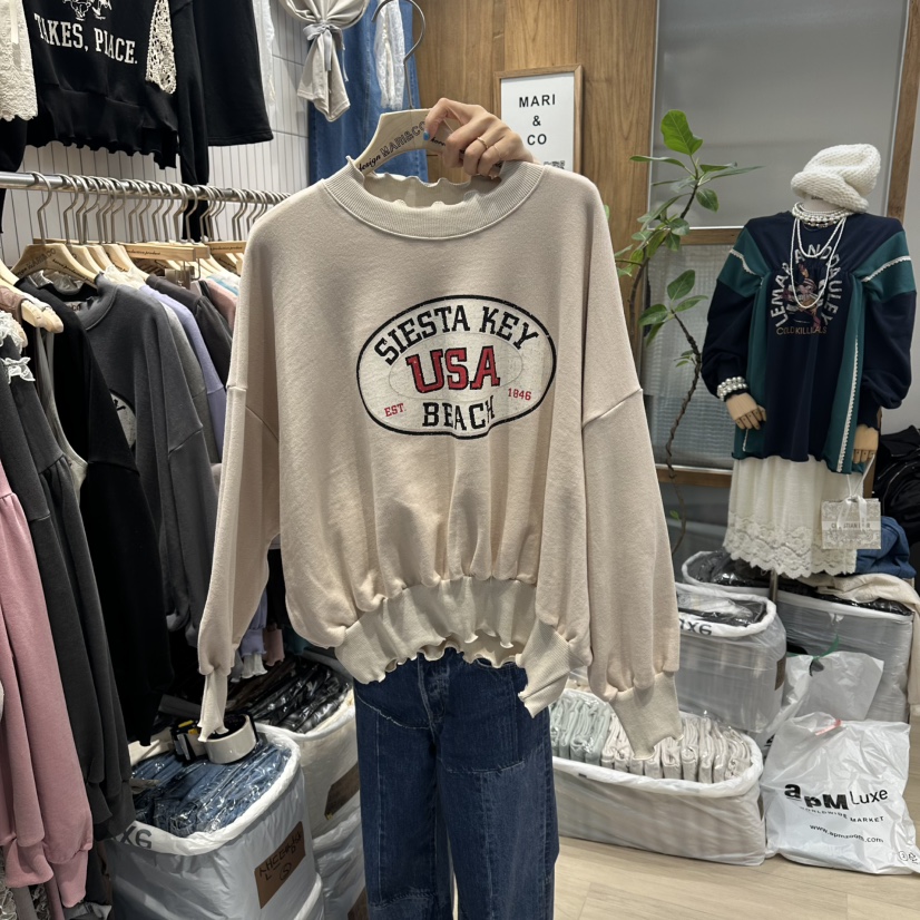 MARI CO韓國直郵㊣女裝新品熱賣人氣時尚推薦休閑25秋冬衛衣MARI CO衛衣