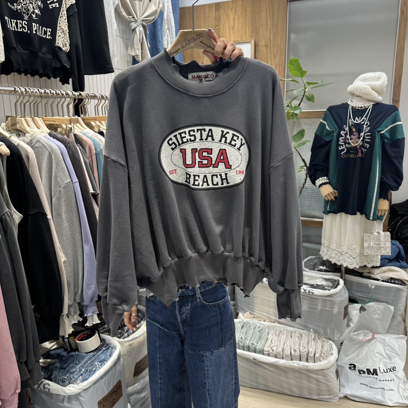 MARI CO韓國直郵㊣女裝新品熱賣人氣時尚推薦休閑25秋冬衛衣MARI CO衛衣圖色2
