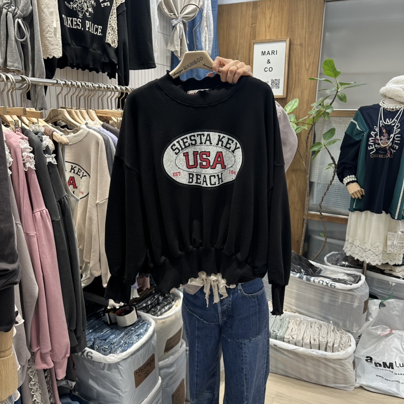 MARI CO韓國直郵㊣女裝新品熱賣人氣時尚推薦休閑25秋冬衛衣MARI CO衛衣圖色3
