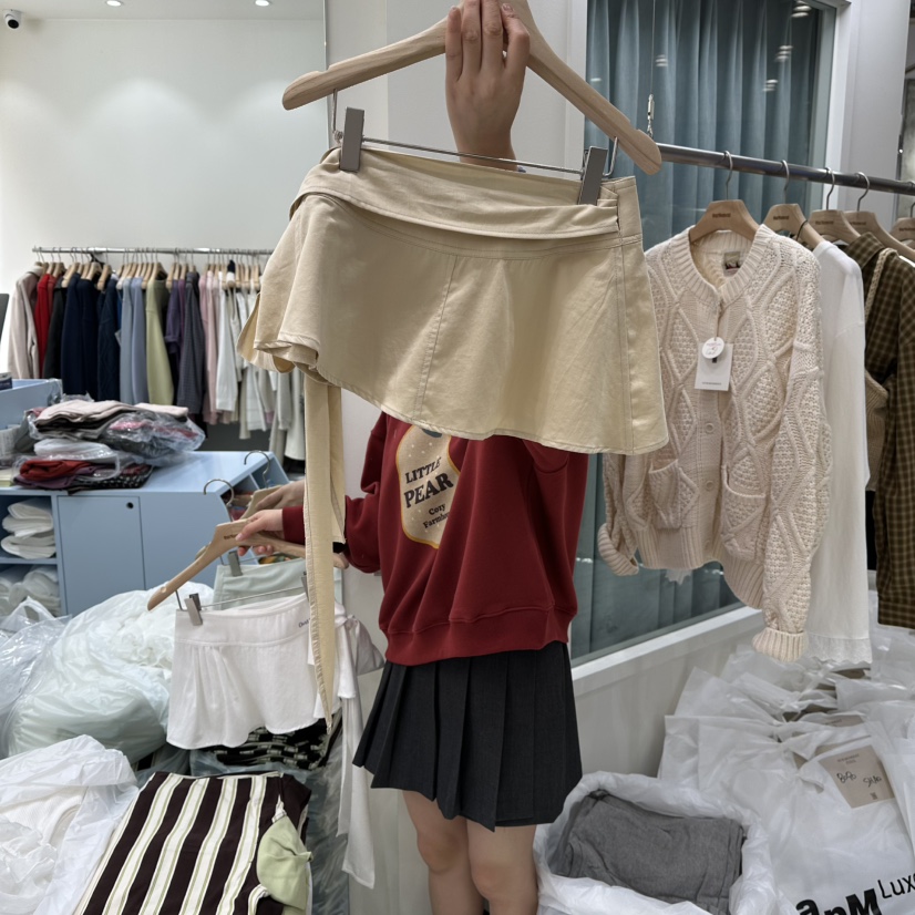OURMOMENT韓國代購㊣女裝新款25秋冬真品職業人氣休閑時尚短裙OURMOMENT短裙