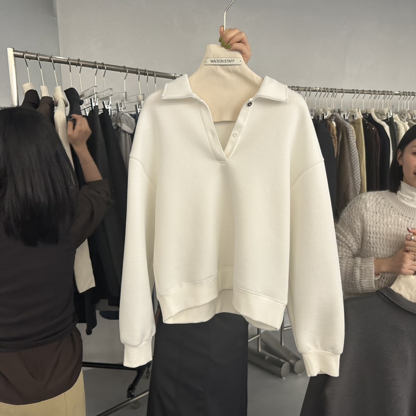 DOUBLE STANDARD/LE SMOKING/MAISONSTAFF東大門㊣代購女裝新品職業衛衣MAISONSTAFF衛衣