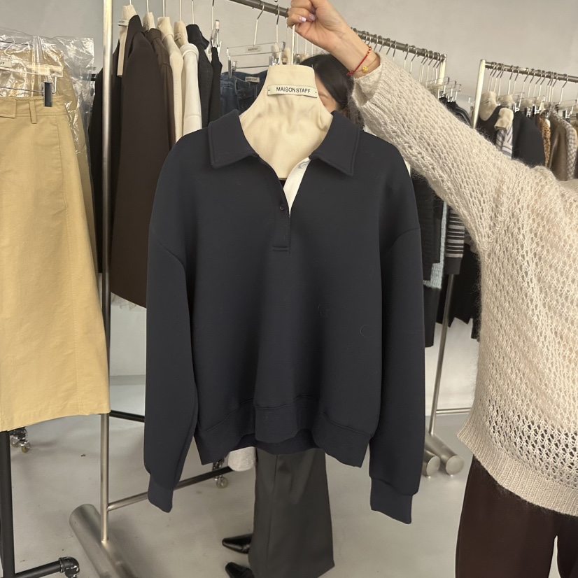 DOUBLE STANDARD/LE SMOKING/MAISONSTAFF東大門㊣代購女裝新品職業衛衣MAISONSTAFF衛衣圖色3