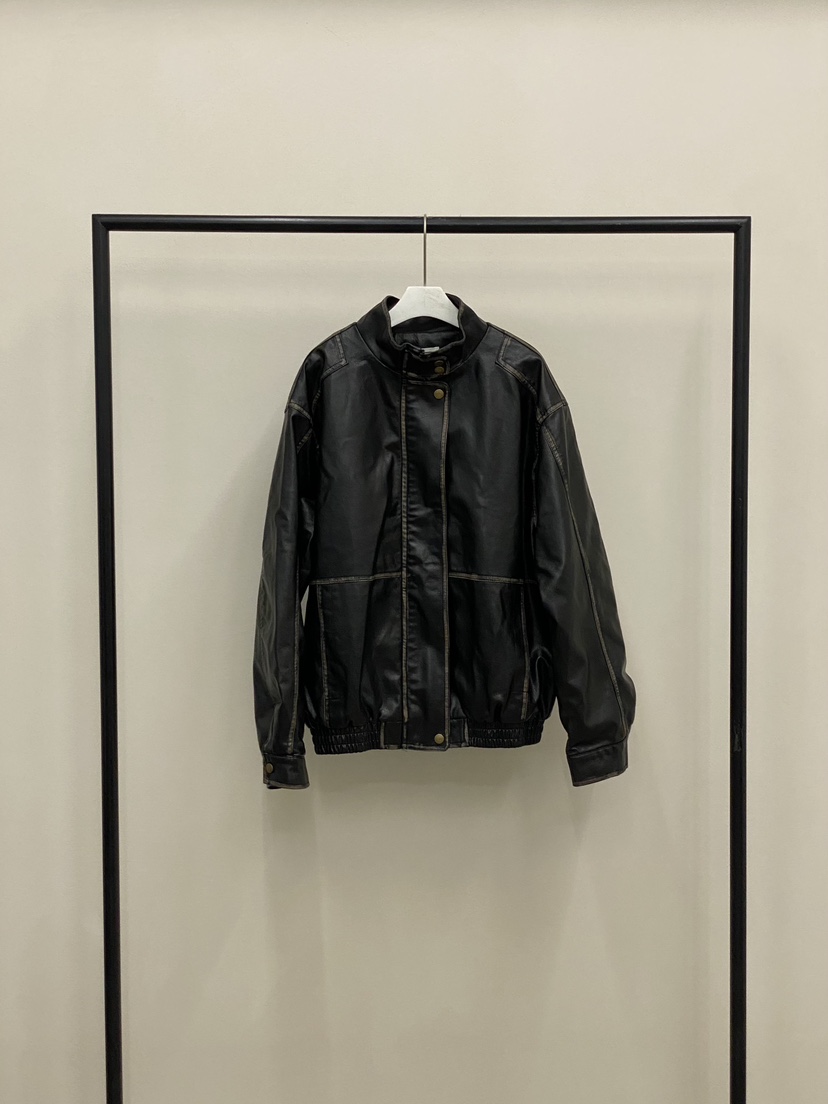 MUCH MORE韓國代購㊣女裝新品推薦25秋冬熱賣真品夾克皮革MUCH MORE夾克