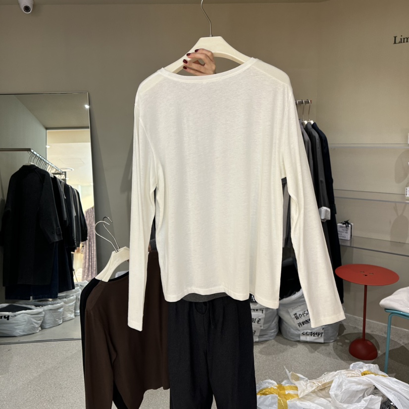 LIMED SPRUCE韓國直郵㊣女裝新品25秋冬人氣長袖T恤羊絨棉LIMED SPRUCE長袖T恤